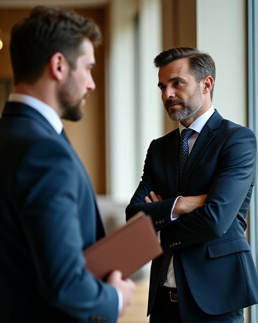 A stylist and client in a deep consultation discussion